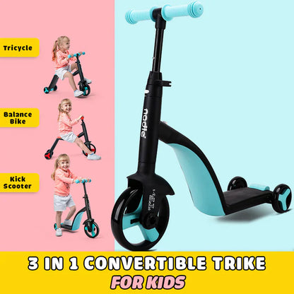 3 In 1 Convertible Tricycle for Adults & Kids Both