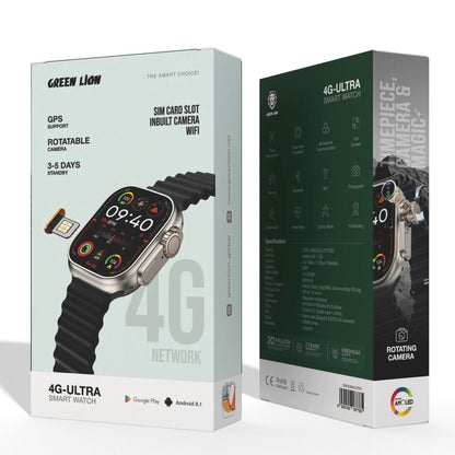 Smart Watch 4G-ULTRA, Supports GPS & a Rotatable Camera