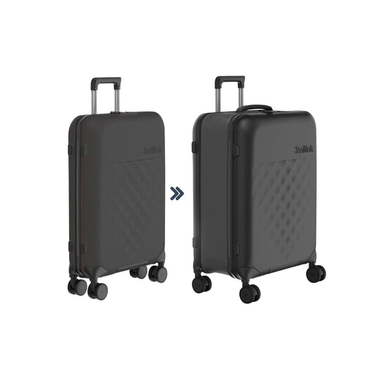 Black Foldable Carry-on Suitcase Travel Luggage