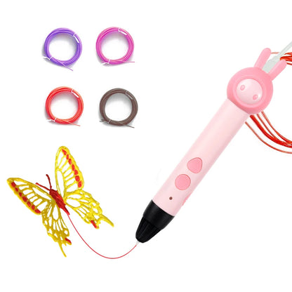 3D Printing Pen with 12 Multi Color Filaments