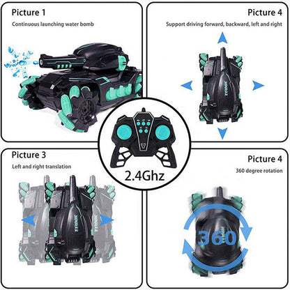 Gesture + Remote Controlled Water Bullet Tank