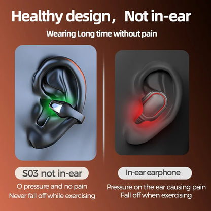 🎁 LAST DAY - 49% OFF | Wireless Ear Clip Bone Conduction Headphones 🎧